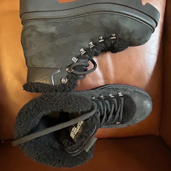 Voile Blanche Women's Tweed Shearling Lined Black Booties - Picture 11 of 11